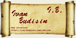 Ivan Budišin vizit kartica
